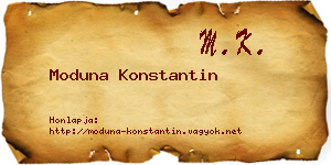 Moduna Konstantin névjegykártya